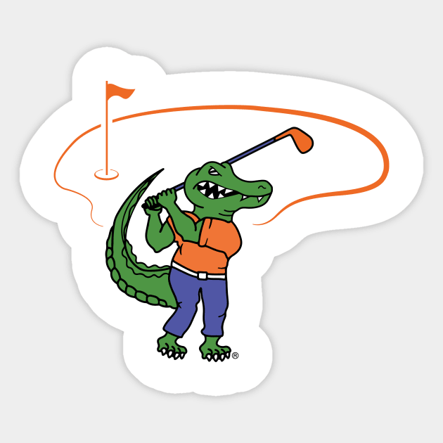 Golfing Gator Sticker by Golfing Gators